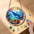 thumbnail image 5 of RICHMJ Acrylic Puzzles Suncatcher Window Hanging, 83 Pieces 7.4 Inch Sun Catcher Marine Whales and Coral Reefs Acrylic Puzzles, Garden Decoration for Women Men Birthday Gift Home Decor (D), 5 of 6