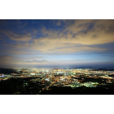 Canvas Print Seoul The Night Sky Sky Night View Cloud Stretched Canvas 10 x (Best Night Sky View)