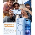 thumbnail image 3 of Magnetic Case for iPhone 16 Pro Max with Full Camera Protection [Compatible with Magsafe] [Translucent Matte] Protective Phone Case, Purple,Light Blue, 3 of 5
