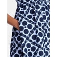 thumbnail image 5 of Time and Tru Women's and Women's Plus Tie Back Mini Dress with Puff Sleeves, Sizes XS-4X, 5 of 5
