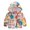 Multicolor, variant on ATOGUTA Boys Girls Jacket Cute Print Zip Up Hooded Jacket Boys Girls Long Sleeve Windproof Coat Multicolor, Size 18M-5T