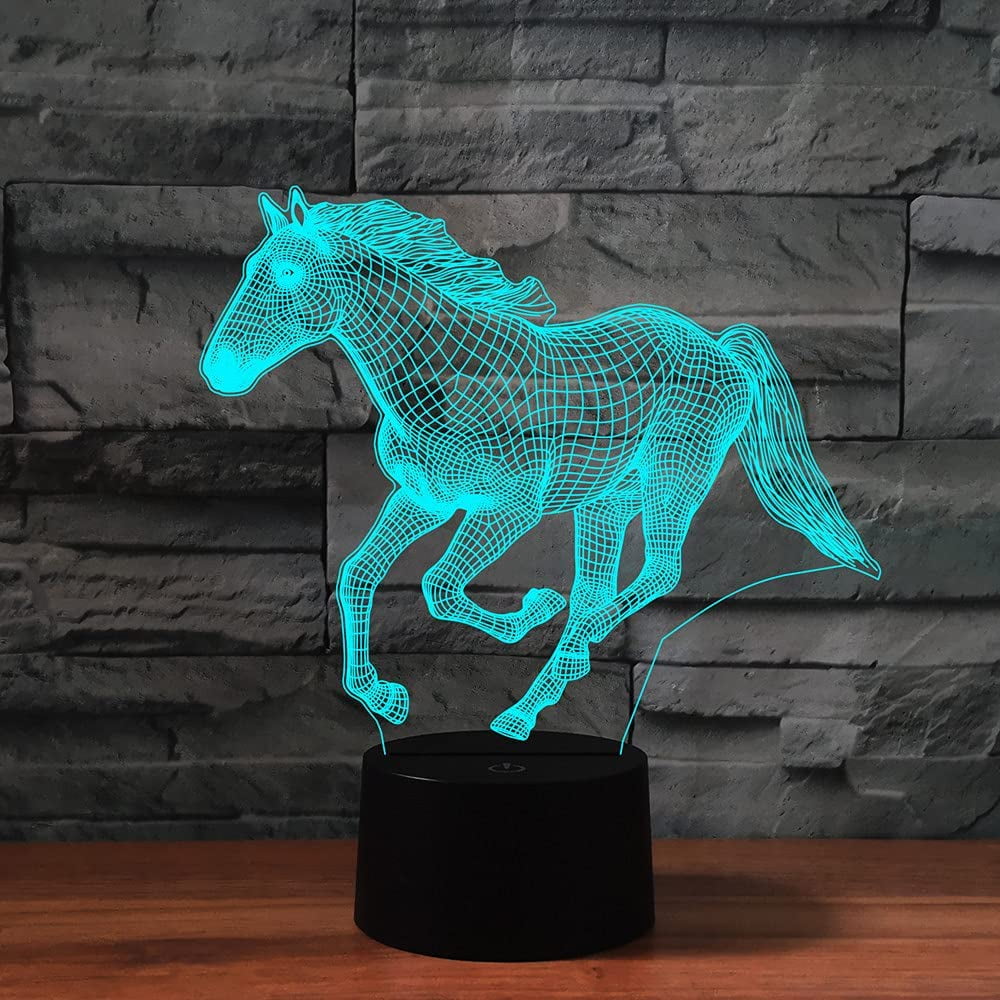 3D Night Light 7 Colors Change LED Table Desk Lamp Bedroom Home Decor Xmas Gift 