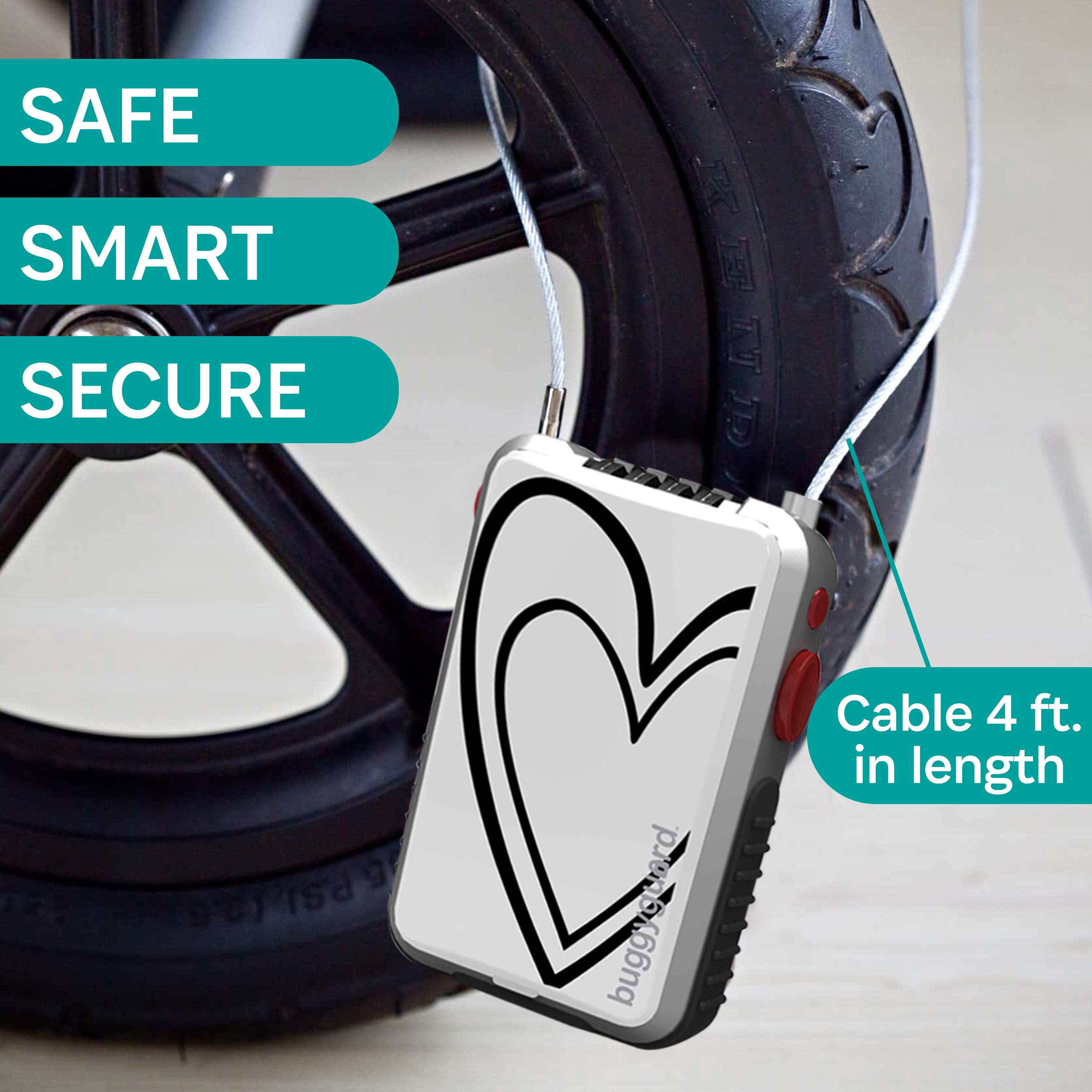 BuggyGuard Stroller Lock, Heart