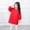 Red, variant on Girls Art Smock Long Sleeve Children's Painting Apron Durable Kids Apparel for Artists Ideal for School and Home Activities