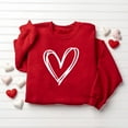 thumbnail image 2 of hotojiny Sweatshirt for Women Fleece Long Sleeve Shirts Trendy Heart Crewneck Graphic Pullover Tops Fall Cute Clothes XS-3Xl, 2 of 4