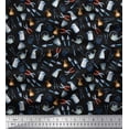 thumbnail image 1 of Soimoi Black Poly Georgette Fabric Garden Tool Hardware Print Fabric by the Yard 42 Inch Wide, 1 of 3