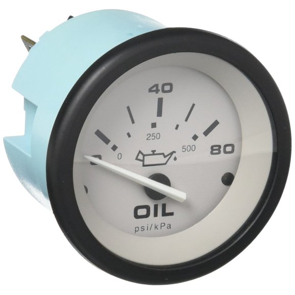 Sierra International 61550P Driftwood Manomètre Électrique à Pression d'Huile Résistant aux Rayures 0 à 80 Psi, 2 Pouces