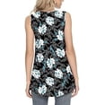 thumbnail image 4 of JuneFish Women's Tank Tops Summer Sleeveless Tunic Pleated Floral Print Casual Blouse, 4 of 6