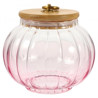 ACDANC Pink Glass Jar with Lid for Storage Use Airtight Sealed Container with Excellent Performance 4.5"