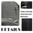 thumbnail image 3 of Gorra MEGOTEKO Jesús Cruz de 3 Clavos Cristiana Plata Negra, 3 of 7