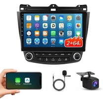 Car Stereo for Honda Accord 2003-2007 7th, Android 14 Head Unit 2G 64G 10.1'' Touchscreen, Wireless CarPlay & Android Auto, GPS Navigation, Bluetooth, WiFi, 1080P Backup Camera, Steering Wheel Contro