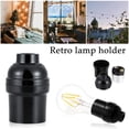 thumbnail image 2 of 6 Pack E26 Lamp Socket Retro Standard Lamp Holder with Medium Base Screw-in Black Lamp Socket Replacement for Edison Bulbs DIY Lighting, 2 of 7