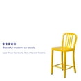 thumbnail image 5 of Flash Furniture Counter Height Vertical Slat Back Bar Stool, Yellow, 5 of 14