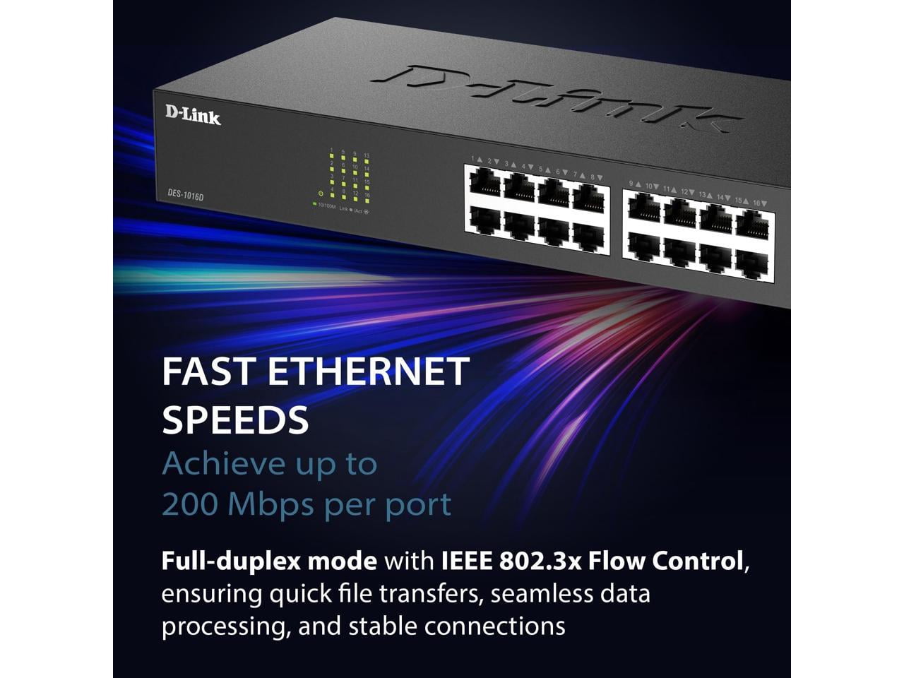 DES-1016D 16-Port Desktop Fast Ethernet Switch