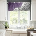 thumbnail image 2 of Purple Grey Ombre Valances for Windows Farmhouse Kitchen Curtains Valances Rod Pocket Valance Curtains for Windows Modern Geometric Abstract Aesthetics Cream Window Valances for Bathroom 42"x12", 2 of 6
