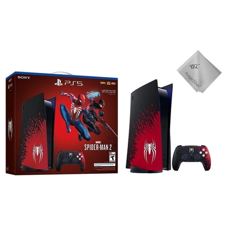 2023 Newest TEC Sony PlayStation__PS5 Gaming Console(Disc Edition) with Marvel’s Spider-Man 2 Bundle Limited Edition