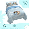 thumbnail image 3 of Saturday Park Bluey Rainbow in the Clouds 100% Organic Cotton 2 Piece Twin Duvet Cover & Sham Set, 3 of 5