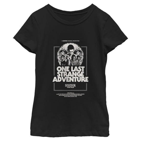 Netflix Girls' Stranger Things One Last Adventure Poster T Shirt