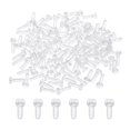 thumbnail image 1 of Uxcell 100 Pcs Vis en Acrylique Transparentes, M2.5x8mm Boulons Ronds en Plastique, 1 of 7