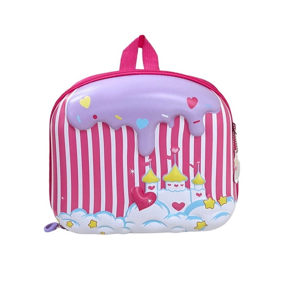gcong Stylish School Backpack With Cartoon Ice Rocket Design Rucksack For Everyday Use And Casual Outings Hot Pink