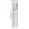 thumbnail image 5 of vidaXL Circular Gabion Pole Galvanized Steel &Oslash;39.4"x39.4", 5 of 5