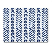 CounterArt "Indigo Seaweed" Glass Cutting Board 10" by 8"