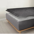 thumbnail image 2 of Zipper Fitted Sheet, (Full Size 54x75) 10 Inch Deep Pocket, 100% Egyptian Cotton, 800 TC, Stripe Dark Grey Color., 2 of 7