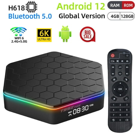 Upgraded T95Z Plus Smart Android 12.0 TV Box Quad Core 6K HD Stream Player4+128G