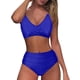thumbnail image 2 of Traje de Baño Mujer Conjunto de Bikini Push Up Sexy Para Mujer, Traje de Baño de Dos Piezas de Cintura Alta, Tankini Con Estampado Fruncido Retro Para Playa y Piscina 1667, 2 of 6