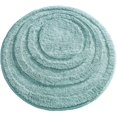 thumbnail image 1 of CPDD Soft Microfiber Polyester Non-Slip Round Spa Mat, Plush Water Absorbent Accent Rug for Bathroom Vanity, Bathtub/Shower - Concentric Circle Design, Machine Washable - Aqua Blue Aqua Pack of 1, 1 of 6