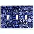 thumbnail image 2 of Metal Light Switch Wall Plate Outlet Cover (Coffee Shop Cafe Restaurant Sign Blue White - Triple Toggle), 2 of 2