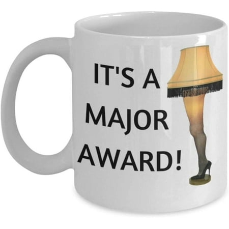

A Christmas Story Coffee Mug- Leg Lamp- Its A Major Award- Funny Present For The Holidays- White Ceramic Cup VYJ44G
