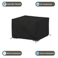 thumbnail image 4 of Covers & All Square Ottoman Cover, Waterproof UV & Weather Resistant, 30" L x 30" W x 18" H, Black, 4 of 6