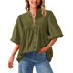 thumbnail image 1 of Camisa PRETTYGARDEN Verano 2025 Manga Corta Farol Verde Militar L, 1 of 9