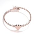 thumbnail image 1 of 316 Surgical Stainless Steel Torque Bangles Heart Rose Gold 2-1/4 inch(57mm), 1 of 3