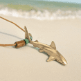 thumbnail image 3 of Shark Necklace for Men and Women Bronze- Bronze Reef Shark Necklace for Women, Bronze Reef Shark Necklace, Shark Jewelry, 3 of 10