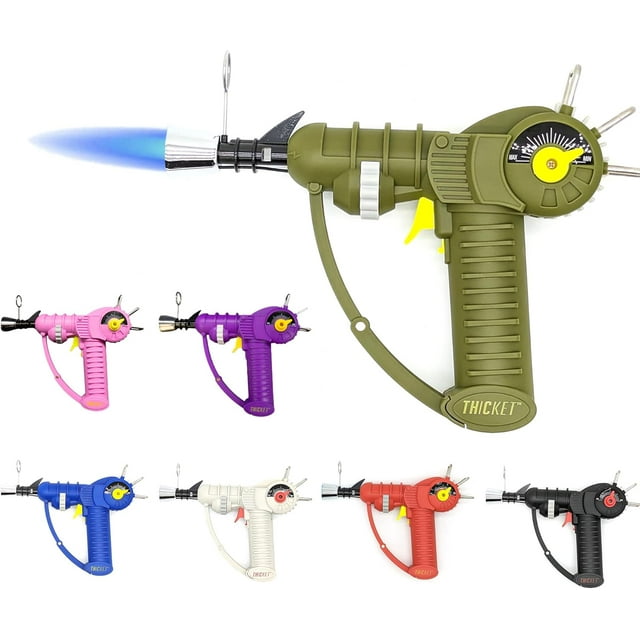 THiCket Raygun Torch Lighter, with Adjustable Flame and Safety Lock (Green)