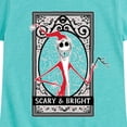 thumbnail image 3 of Nightmare Before Christmas - Scary And Bright - Girls Fitted Short Sleeve Tee, 3 of 6