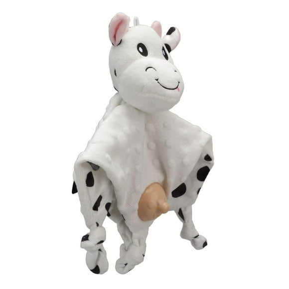 Baby Security Blanket, Stuffed Animal Cartoon Security Blanket Soothing Sleep With For Teething Period Cow