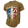 thumbnail image 3 of 250 Years 4th July 2026 T-Shirt - 250 Year American Anniversary Flag 4th Of July Loose Fit Tees Tops (Little Girl 6-7 Years Khaki), 3 of 9