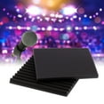 thumbnail image 4 of Soundproof Wall Panels, Polyurethane Acoustic Foam Panels Studio Fireproof 12pcs  For KTV For Recording Studio For Home Theater Black,Gray, 4 of 8