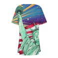thumbnail image 4 of Lenago Summer Plus Size Tops for Women Casual Spring Women Casual Printed Short Sleeve Cardigans Drape Open Front Lightweight Summer High Low Hem Tops 4th of July Outfits for Women, 4 of 4