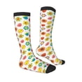 thumbnail image 3 of Balery Cartoon Flowers Printed Novelty Socks Men's Women's Crew Socks Sports Socks Knee High Socks Cotton Socks Quirky and Cool Socks, 3 of 9