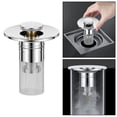 thumbnail image 3 of HomeLife Pop-Up Sink Stopper for 1.1-1.45 Inch Upgraded 2-in-1 Design with Removable Stainless Steel Basket Hair Catcher Easy Install Clean Bathroom Sink Stopper Replacement, 3 of 13