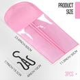 thumbnail image 2 of 3 Piezas Soporte para Extensiones Cabello Almacenamiento Pelucas Múltiples Soportes Bolsas con Colgador Rosa, 2 of 7