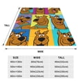 thumbnail image 4 of Lsque Scooby-Doo Pattern Fuzzy Fleece Throw Blanket Extra Large,Super Soft,Fluffy and Warm Blankets for Couch,Bed,All Season Use (40"x30"), 4 of 7
