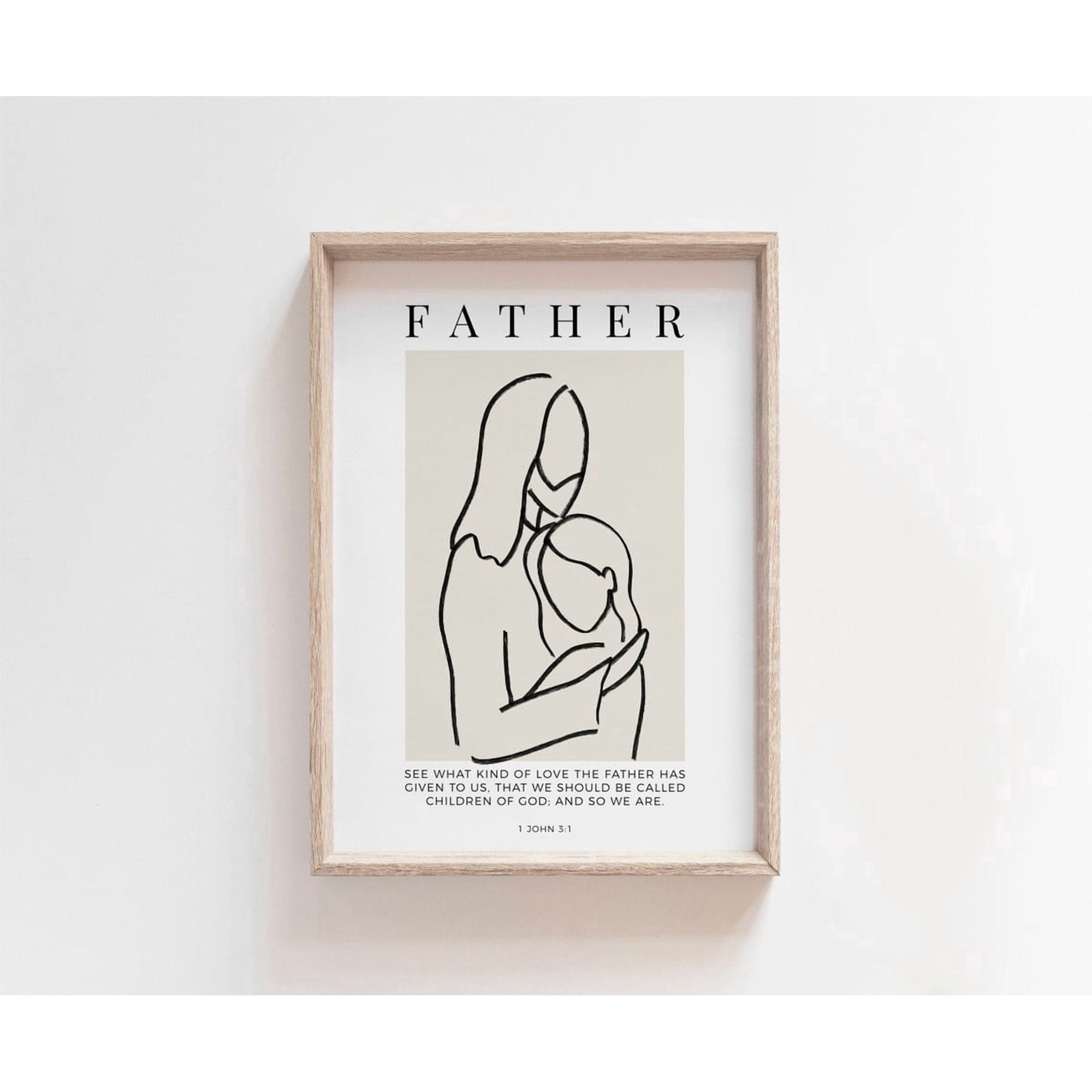 Father Christian Bible Verse Religious Art 1 John 3 Poster , Poster Print Only