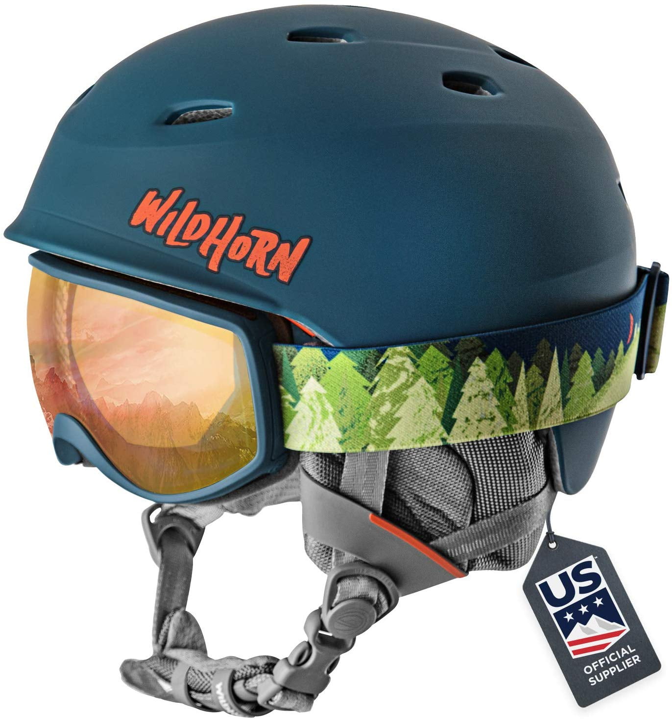 Wildhorn Spire Snow /& Ski Helmet w//Goggles Kids Youth ASTM Certified
