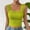 Yellow, variant on SNKSDGM Female Tank Top for Women Workout Set Summer Tank Tops for Women Plus Size Women's Solid Color Fashionable Sleeveless Open Navel Square Neck Shoulder Strap Vest Top Xl