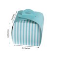 thumbnail image 3 of Efavormart Lovable Striped Cupcake Purse Favor Boxes Candy Treat Gift Wrap Box Bridal Shower Wedding Party 10pc - White/Turquoise, 3 of 6